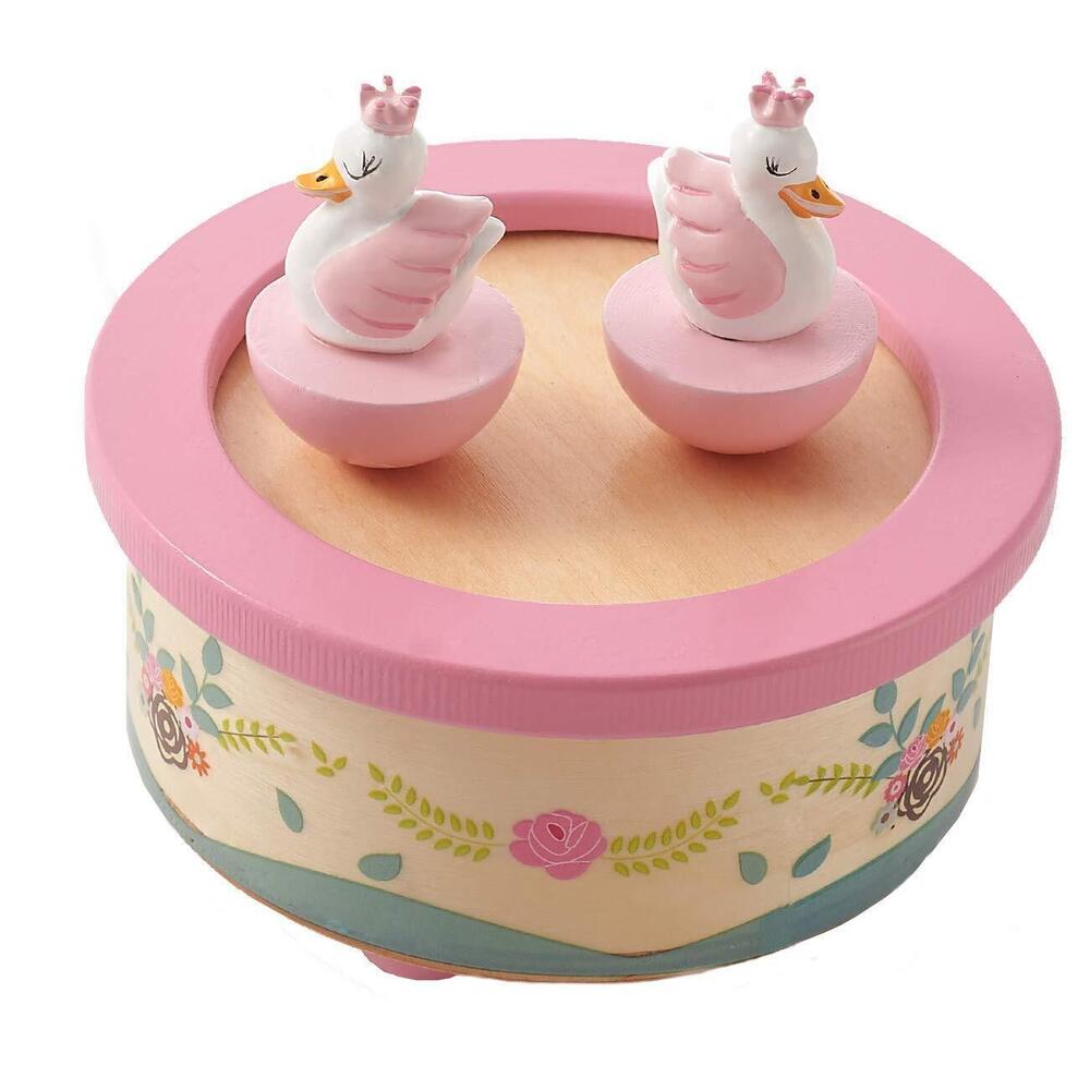 4384 Wooden Music Box,Musical Box Swan Toy Decoration Birthday Present